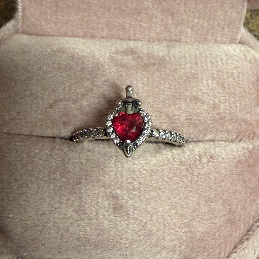 Pandora heart and dagger ring size 8